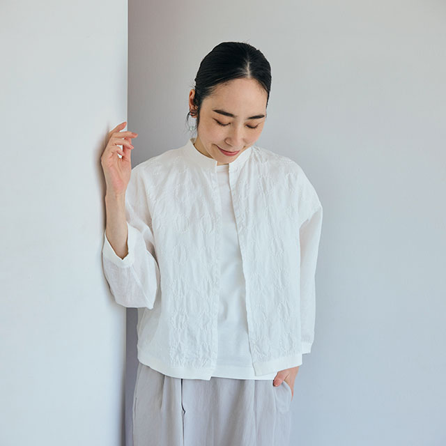 刺繍の七分袖シリーズ