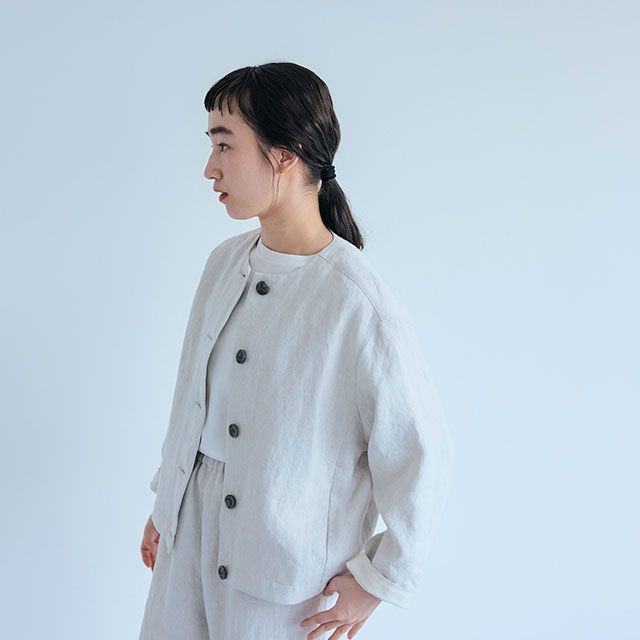 リネンデニムのジャケット