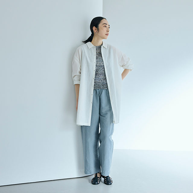 ドットドビーのシャツコート