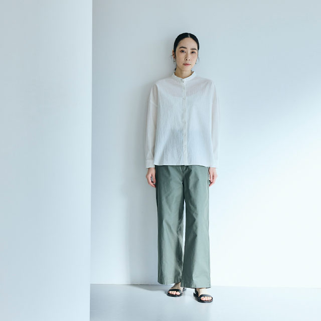 ドットドビーのブラウス