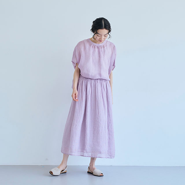 麻のかや織　ブラウス