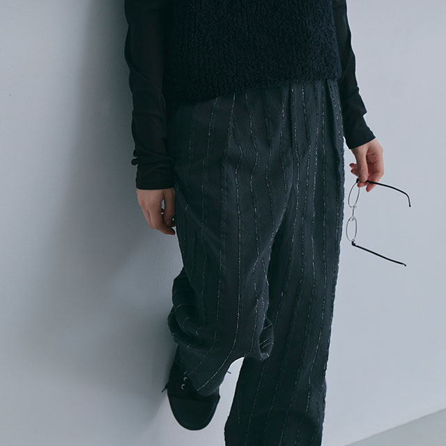 布ぬのパンツ　アルパカストライプ