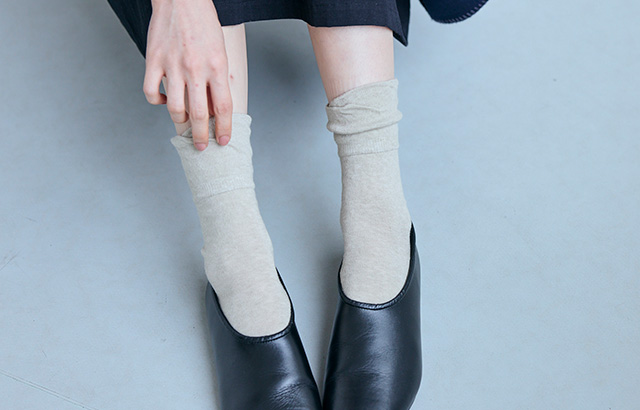 履き心地はやさしく、ずり落ちない