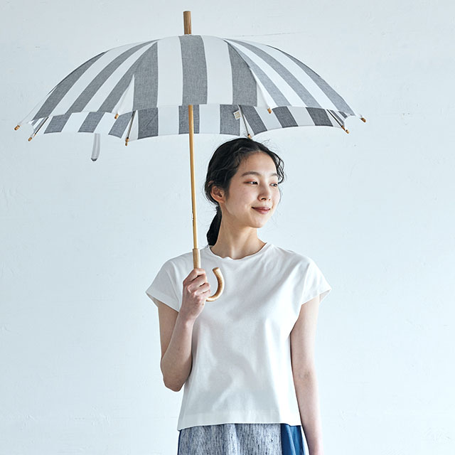 晴雨兼用」綿麻しましま長傘｜服飾品｜中川政七商店 公式サイト