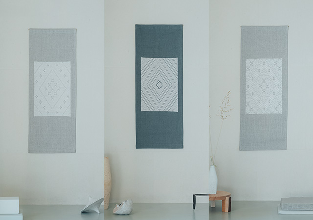 空間に調和するベージュやグリーンの生地