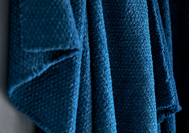 総丈116㎝時代物藍木綿いろいろ(藍色型染め、蚊絣、書生絣、久留米絣などなど)を繋ぎました