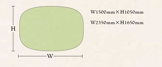 COURT　LOCAL WOOLEN　ウールラグ　楕円　150×105cm