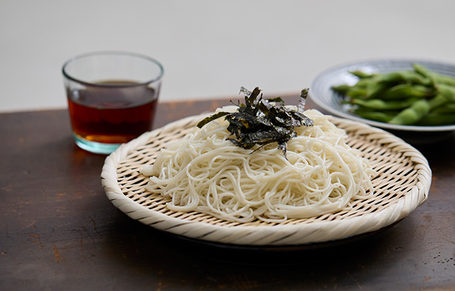 松野屋　丸盆ざる