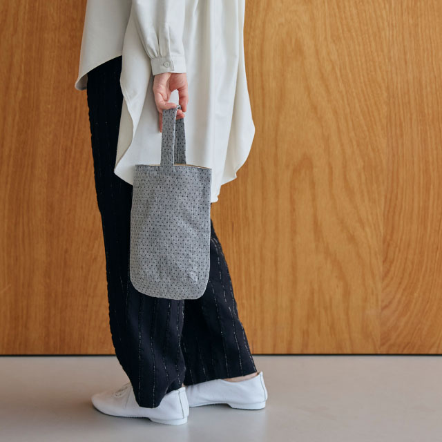 めぐり布　ミニバッグ　25 新潟 マンガン染め