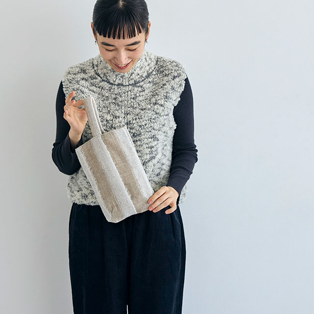 めぐり布　ミニバッグ　27 富士吉田ニードルパンチ