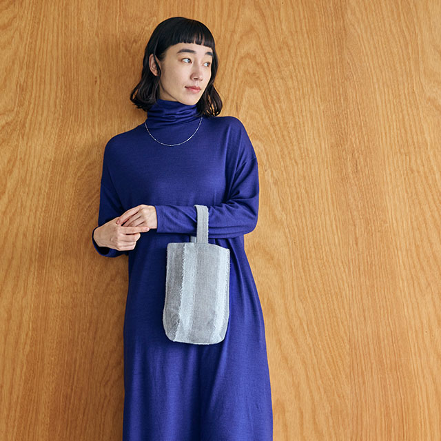 めぐり布　ミニバッグ　27 富士吉田ニードルパンチ