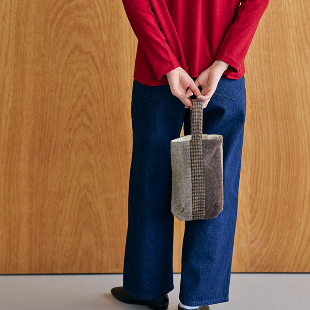 めぐり布　ミニバッグ　27 富士吉田ニードルパンチ