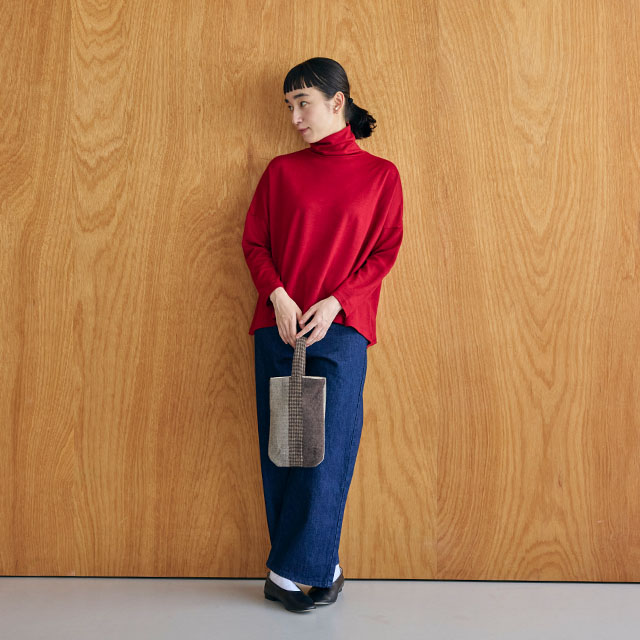 めぐり布　ミニバッグ　27 富士吉田ニードルパンチ