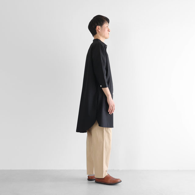 タイプライタークロスロングシャツ 200　白 ユニセックス