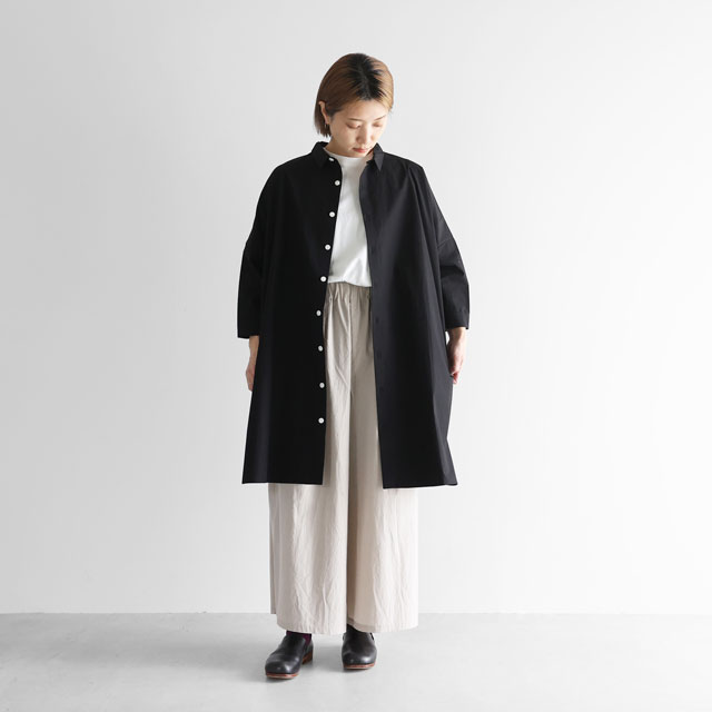 タイプライタークロスロングシャツ 200　白 ユニセックス