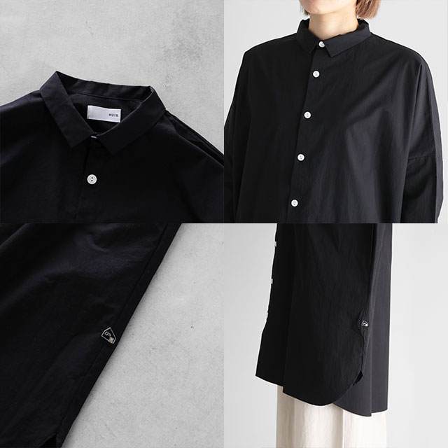 タイプライタークロスロングシャツ 200　白 ユニセックス