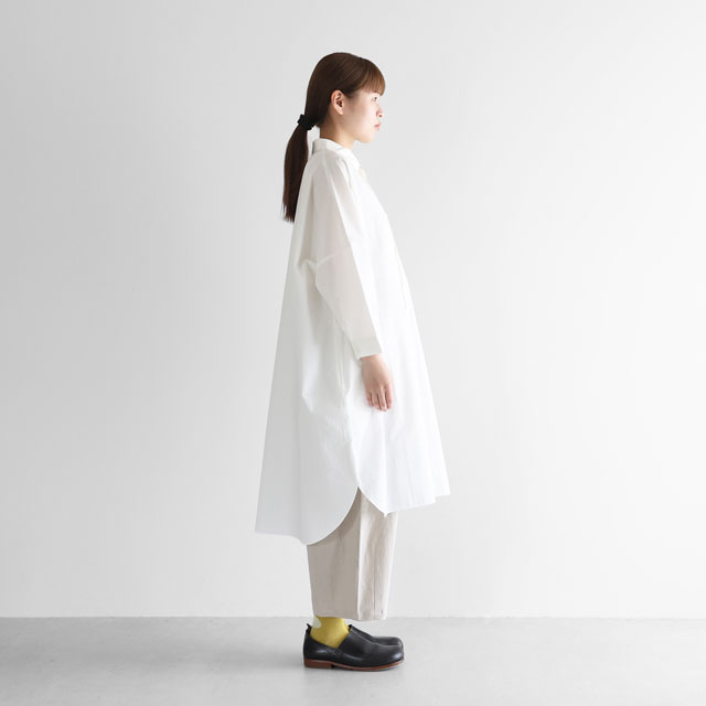 タイプライタークロスロングシャツ 200　白 ユニセックス