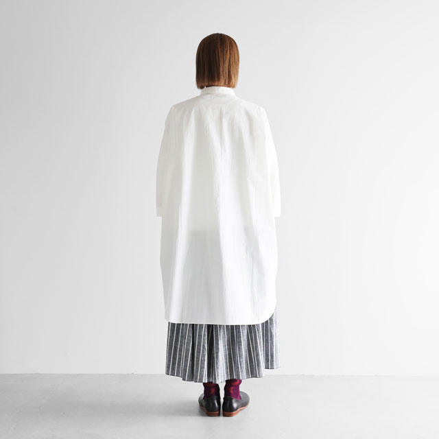 タイプライタークロスロングシャツ 200　白 ユニセックス