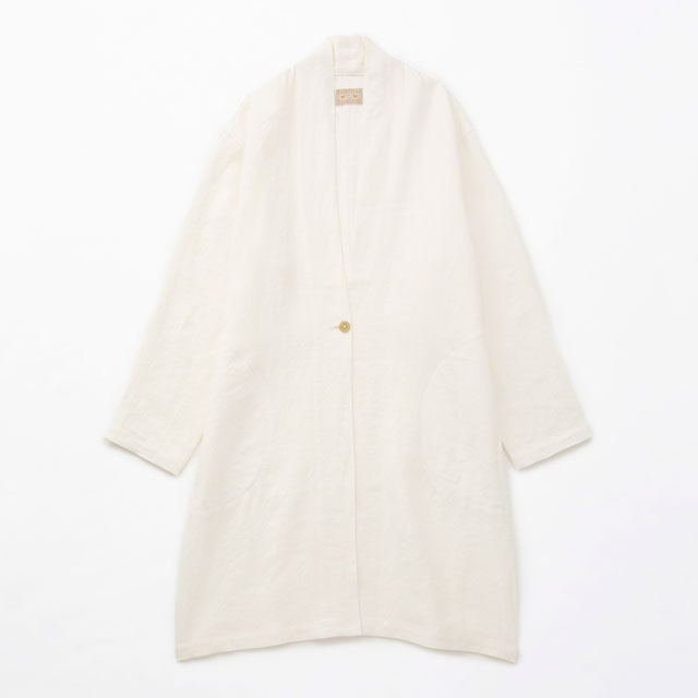 厚手麻の羽織コート