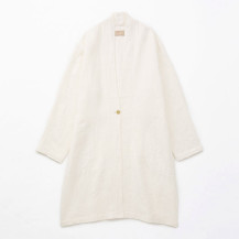 厚手麻の羽織コート