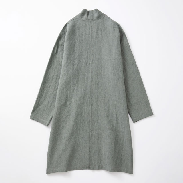 厚手麻の羽織コート