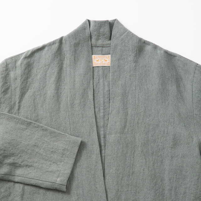 厚手麻の羽織コート