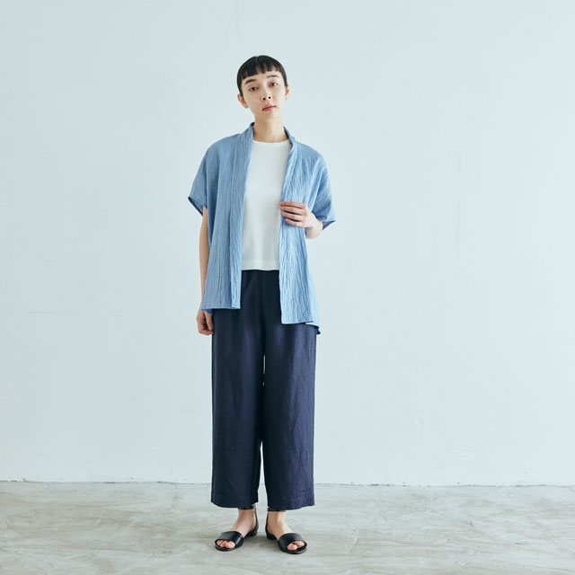 【WEB限定】麻の皺(しわ)　羽織ブラウス