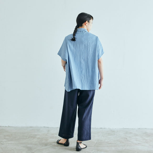 【WEB限定】麻の皺(しわ)　羽織ブラウス