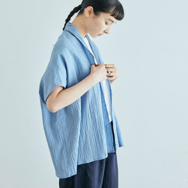 【WEB限定】麻の皺(しわ)　羽織ブラウス
