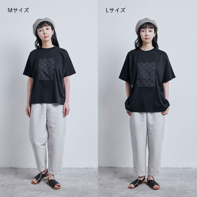 【WEB限定】布ぬのTシャツ　ボーラレース