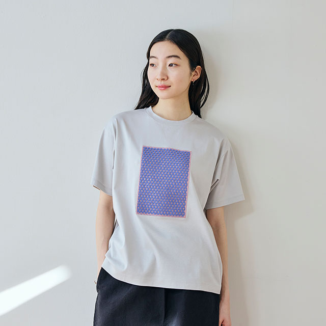 布ぬのTシャツ ラッセル編み