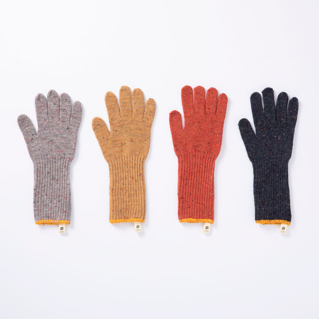 三河軍手 ロングカフス 201 MUSTARD M