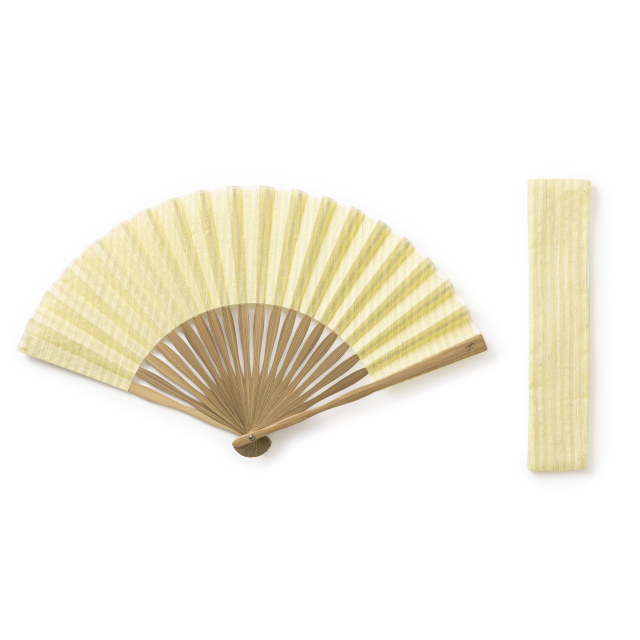 追撚綿とリネンの紳士用扇子