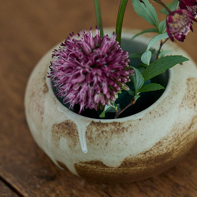 青瓷 貫入花器 202　MUM