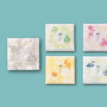 花ふきん(木々に刺繍・蔦葛に刺繍・浜草に刺繍・浮草に刺繍）ギフトボックス入り
