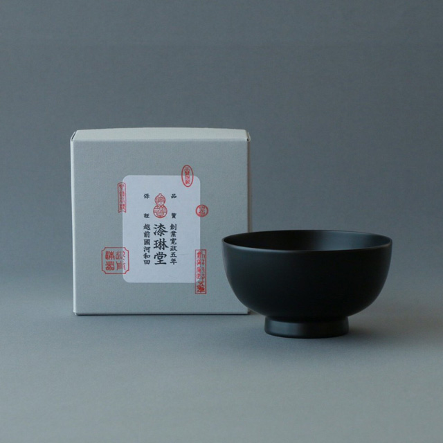 越前硬漆 一乗椀　4.5寸 201　朱 4.5寸