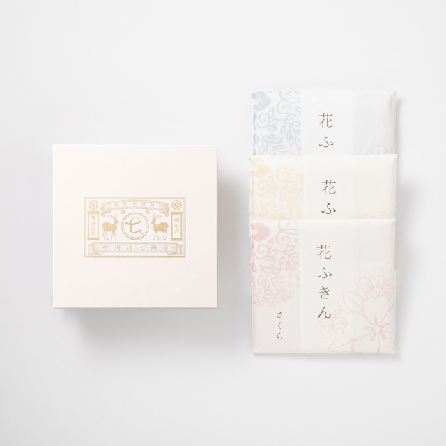 上品で淡い色の」花ふきん 3枚セット（箱入り）｜中川政七商店 公式サイト