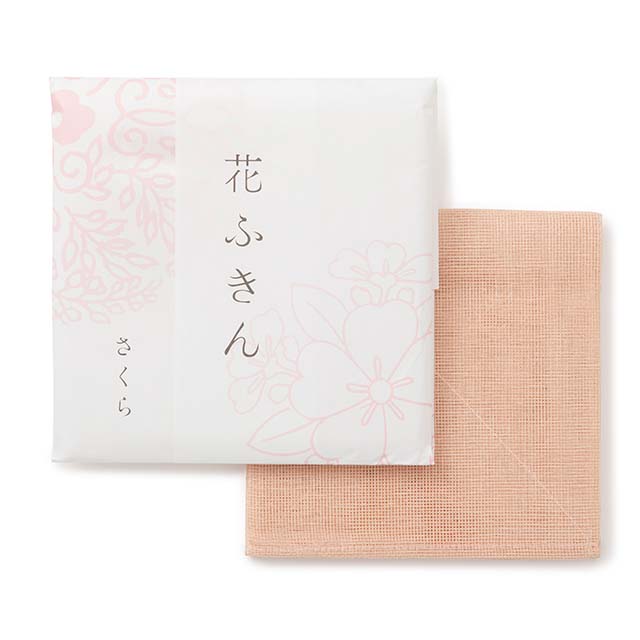 「上品で淡い色の」花ふきん　7枚セット（箱入り）