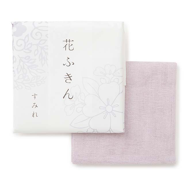 「上品で淡い色の」花ふきん　7枚セット（箱入り）