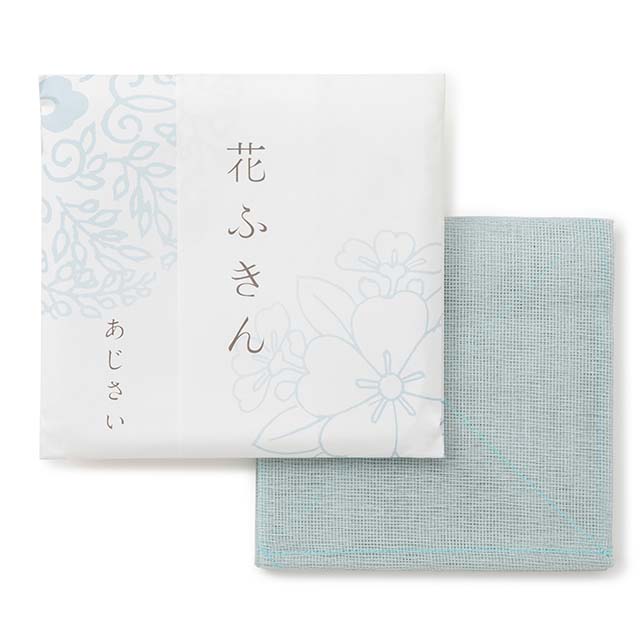 「上品で淡い色の」花ふきん　7枚セット（箱入り）
