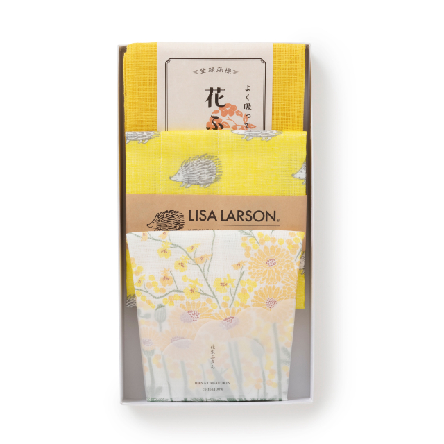 花束ふきん・LISA LARSON ふきん・「はっきりした色合いの」花ふきん