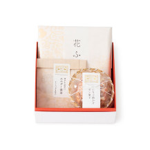 201　エルダー番茶/いちご飴かけポン菓子/花ふきん　菜の花