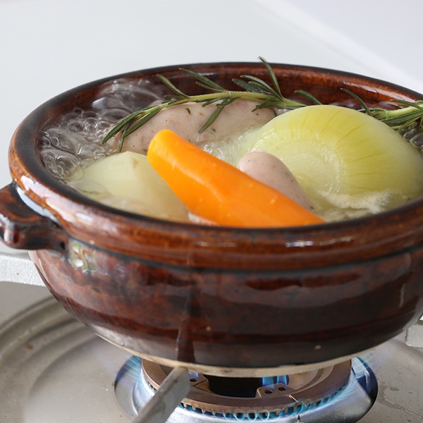 伊賀焼のスープボウル	飴/食洗機で洗える木のスプーン　スープ用