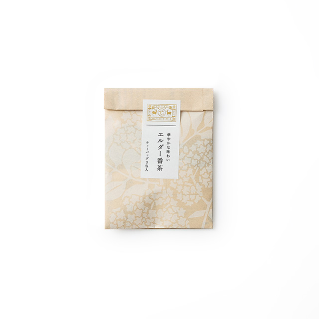 ラッセル編みのポーチ/植物の香りのハンドクリーム ツバキ/番茶 小袋
