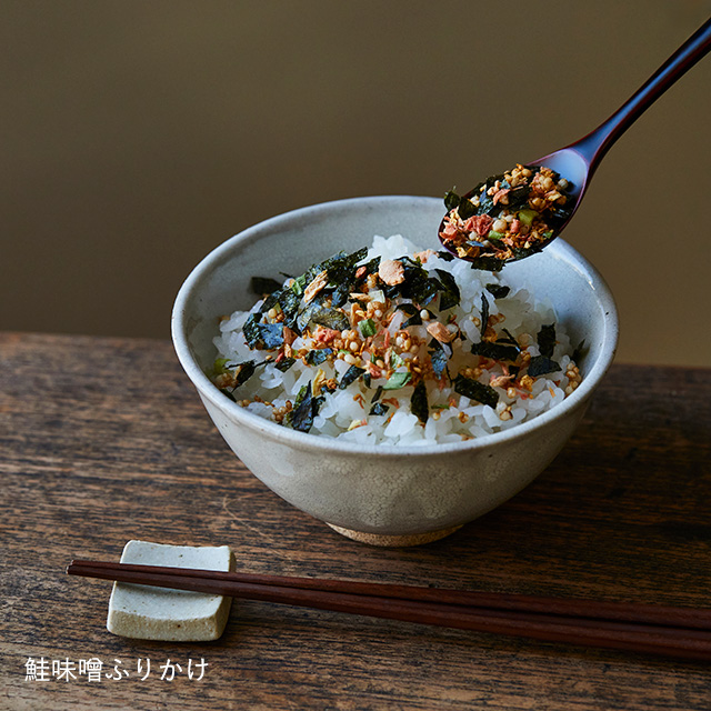 宮崎さつまいもとバター・牛すじと蒟蒻味噌煮込み・ふりかけ 鮭味噌ふりかけ・炊き込みごはん 鯛めし・豆腐にかけるじゃこオイル煮