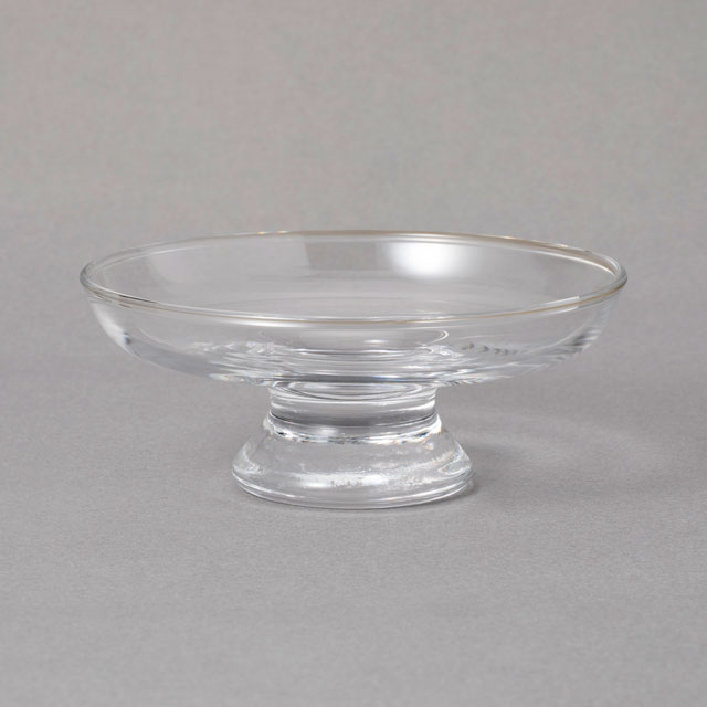 硝子の涼菓皿 / 磁器のスプーン 藤