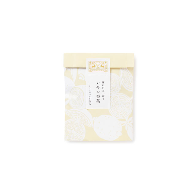 硝子の猪口カップ 縞々・菊花 / レモン番茶 小袋