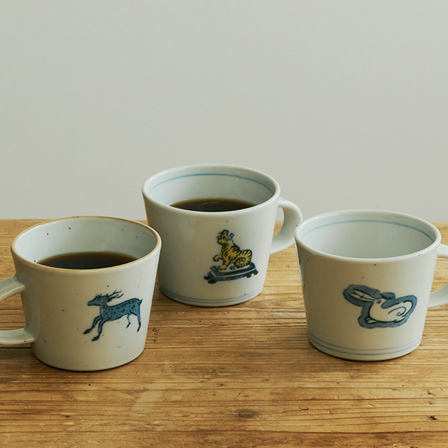茶ノ吉 和紅茶 / 瀬戸焼のちょこマグ 虎・兎｜中川政七商店 公式サイト