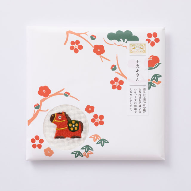 かや織ふきん 鏡餅/かや織ふきん 午/干支ふきん 午