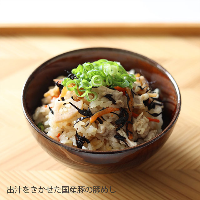 炊き込みごはんの素 鯛めし/豚めし・かや織ふきん 柄あわせ 三彩/藍